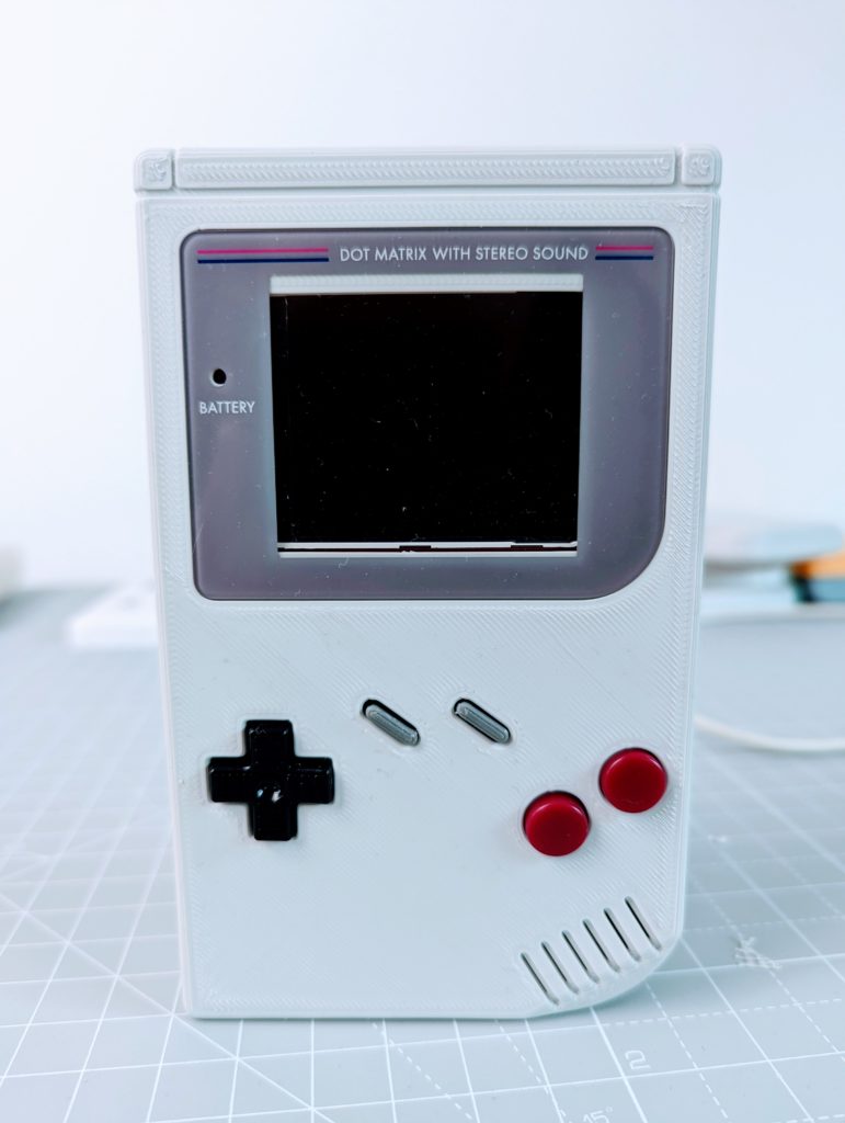 Pico-GB with original Game Boy lens & buttons